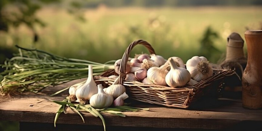 Garlic Bulbils in Stem