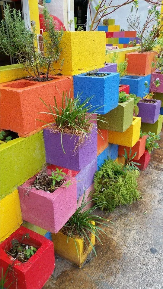 Colorful Cinder Block
